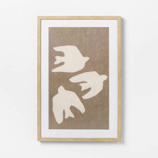 20"x30" Bird Light Wood Framed Art - Threshold designed with Studio McGee