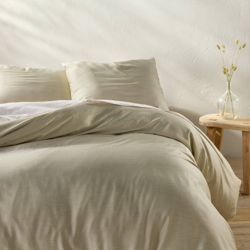 King Rayon from Bamboo Duvet Set Light Olive Green - Casaluna