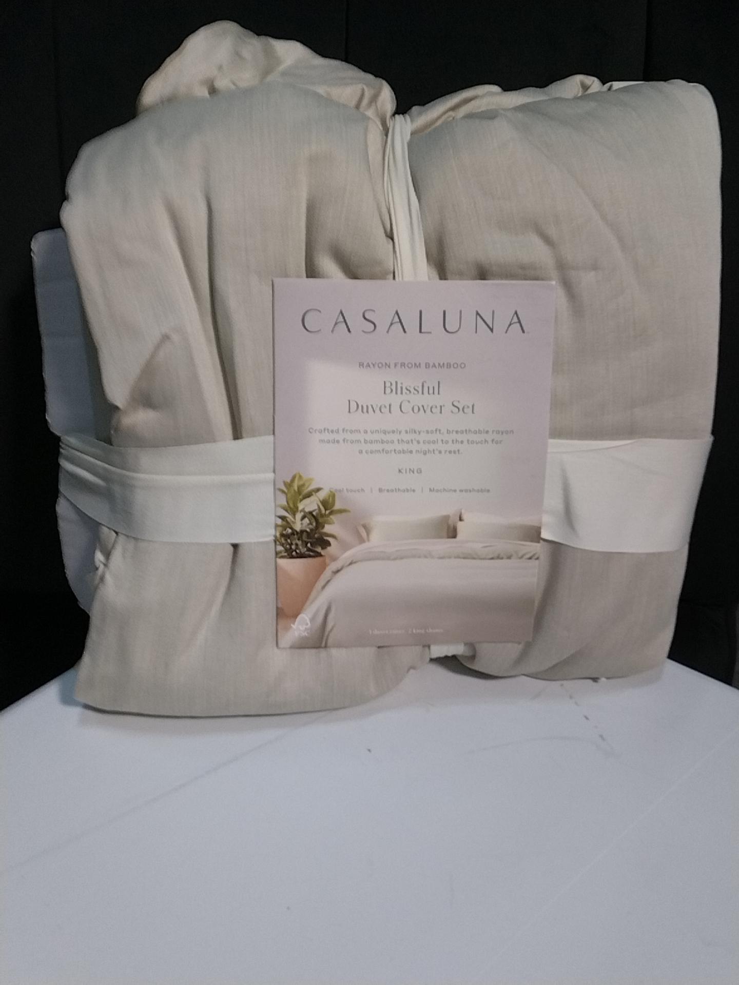 King Rayon from Bamboo Duvet Set Light Olive Green - Casaluna