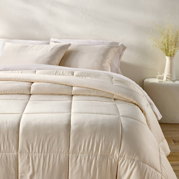 Full/Queen Rayon from Bamboo Comforter Set Natural - Casaluna