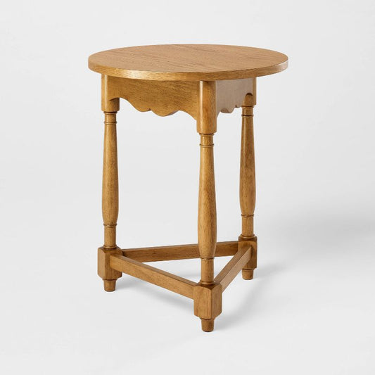 Scalloped Accent Table Light Oak - Threshold designed with Studio McGee