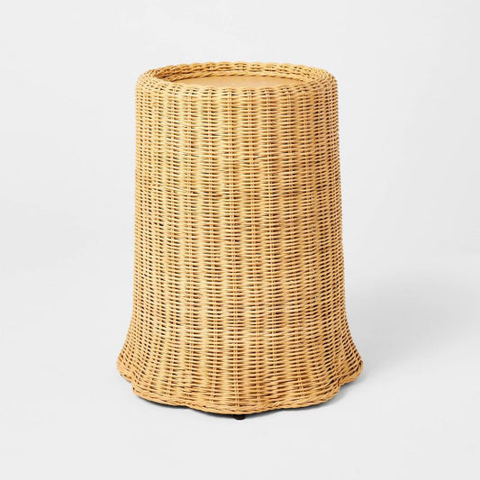Scalloped Rattan Accent Table Fully Assembled - Threshold™ Designed With Studio Mcgee : Target