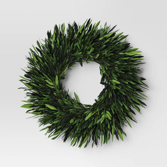 Preserved Olive Leaf Wreath - Threshold