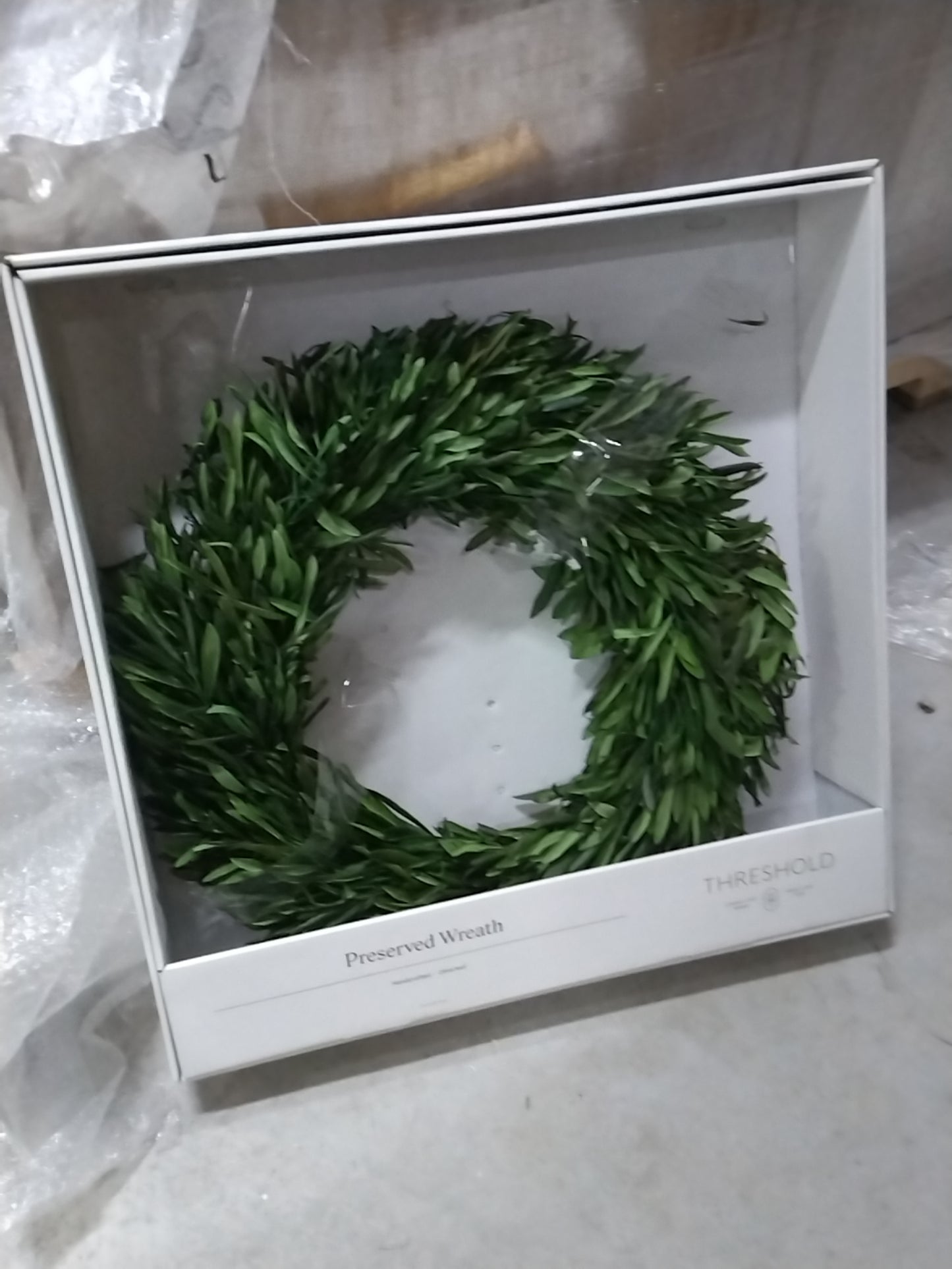 Preserved Olive Leaf Wreath - Threshold