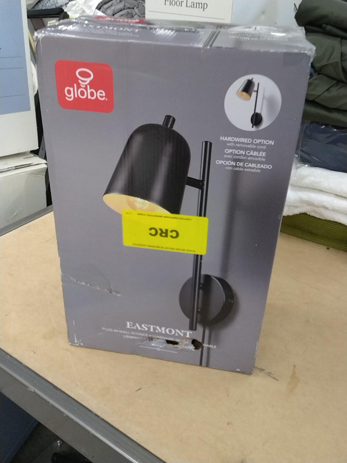 Globe Electric 1-Light Plug-In or Hardwire Matte Black Wall Sconce with Pivoting Shade: ETL Listed, Iron Body, 60W
