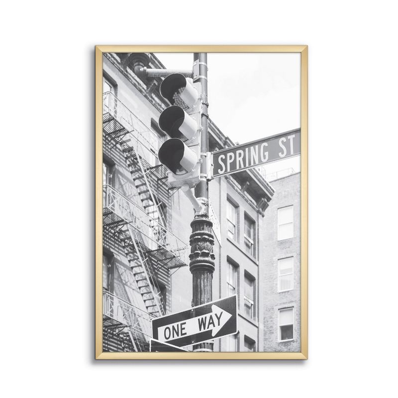 Master & Co. 24"x30" Highline Picture Frame Brass: MDF Material, Sawtooth Mount, Wall Decor