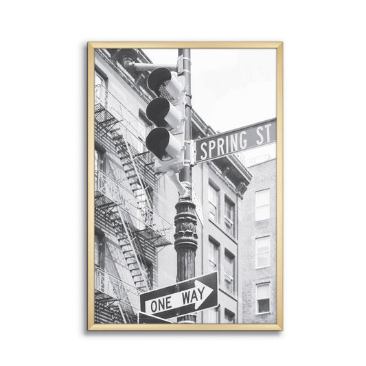 Master & Co. 24"x30" Highline Picture Frame Brass: MDF Material, Sawtooth Mount, Wall Decor