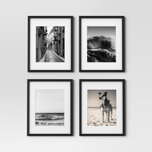 (Set of 4) Traditional 11"x14" Picture Frames Black - Room Essentials (Please be advised that sets may be missing pieces or otherwise incomplete.)