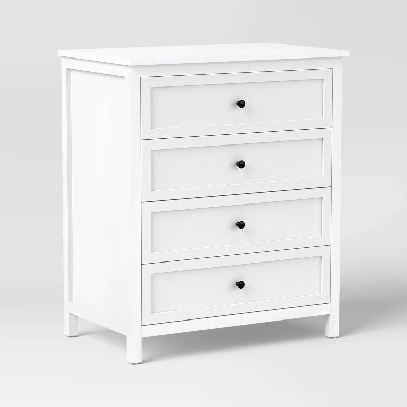 Traditional 4 Drawer Dresser Classic White - Room Essentials