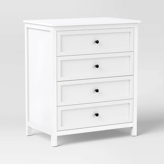 Traditional 4 Drawer Dresser Classic White - Room Essentials