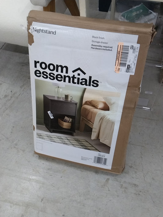 Modern Nightstand with Storage Drawer Black - Room Essentials