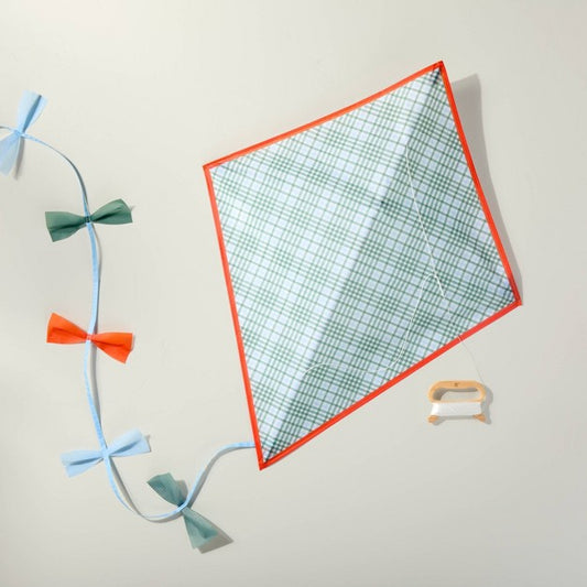 35" Diamond Kite Green/Blue Plaid - Hearth & Hand with Magnolia