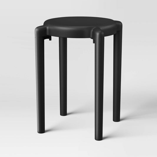 Recycled Plastic Dorm Accent Side Table Black - Room Essentials