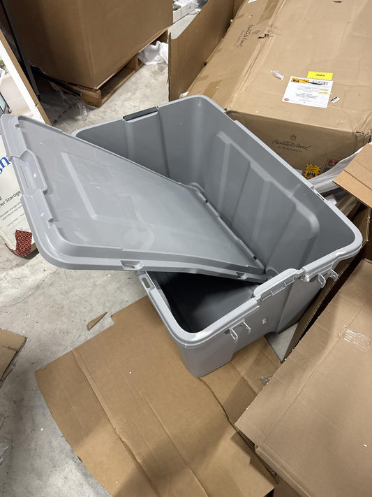 Hefty 50gal MAX PRO Storage Tote Alloy Gray