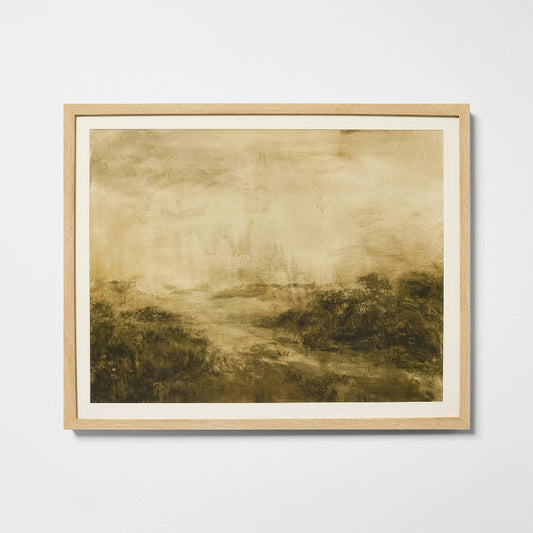 24"x30" Abstract Green Tone Landscape Wall Art - Threshold designed with Studio McGee