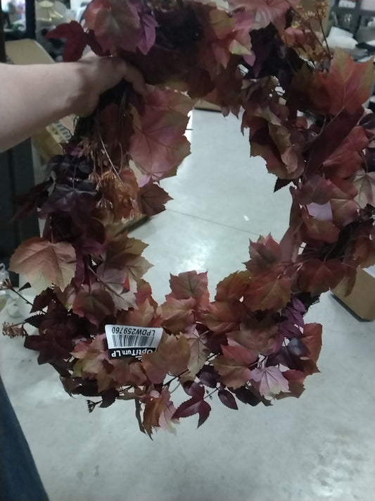 30" XL Mixed Leaf Artificial Wreath Red - Threshold designed with Studio McGee