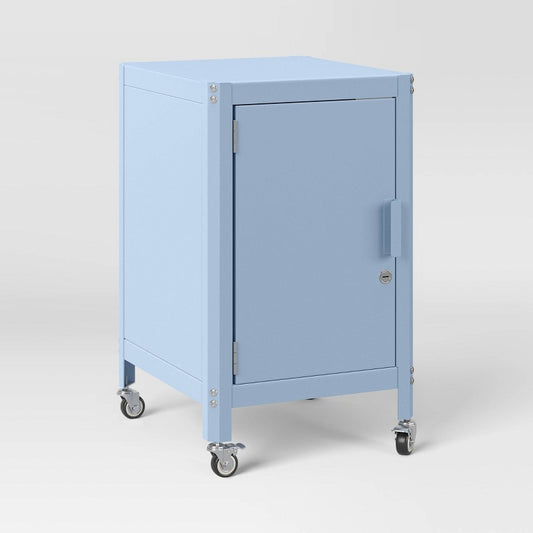 Metal Rolling Dorm Locker Cabinet Blue - Room Essentials Fully Assembled