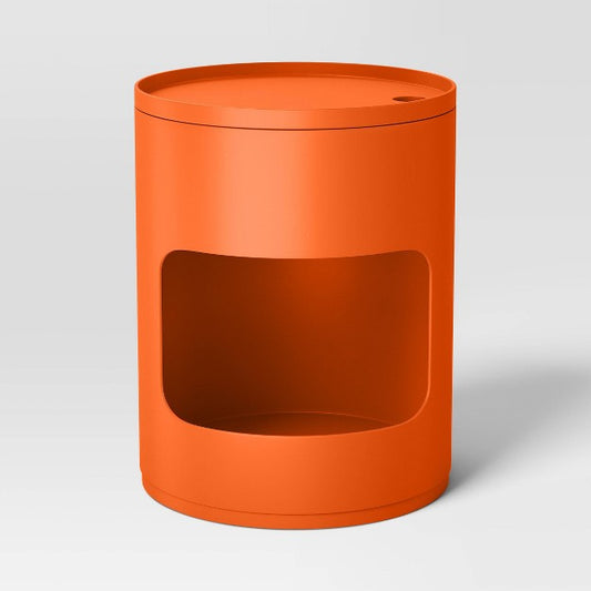 Stacking Dorm Side Table with Lid Orange - Room Essentials