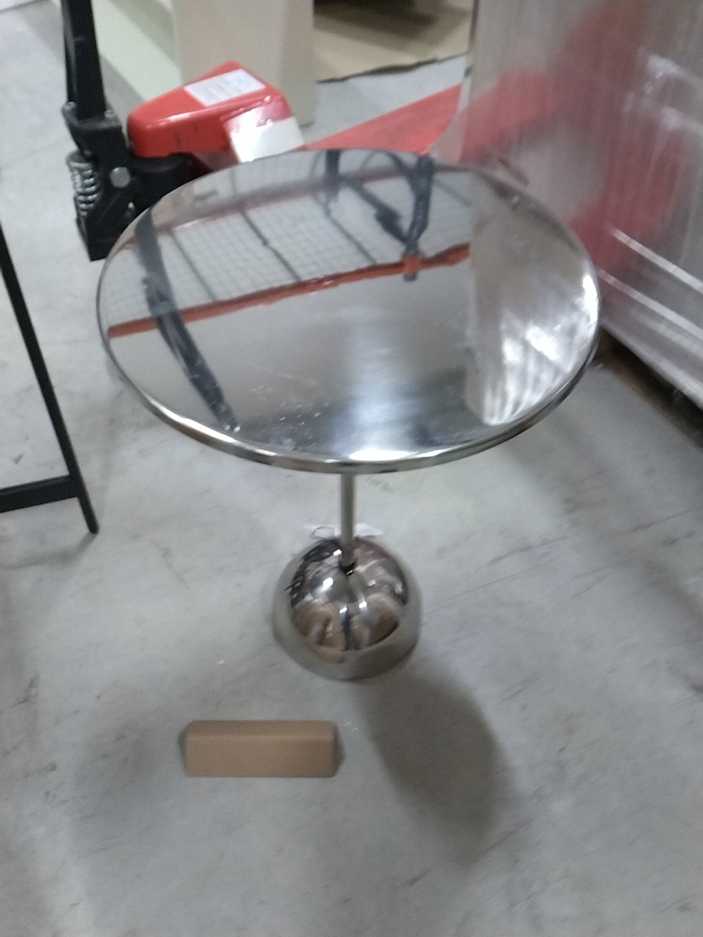 Pedestal Table Chrome - Room Essentials Fully Assembled