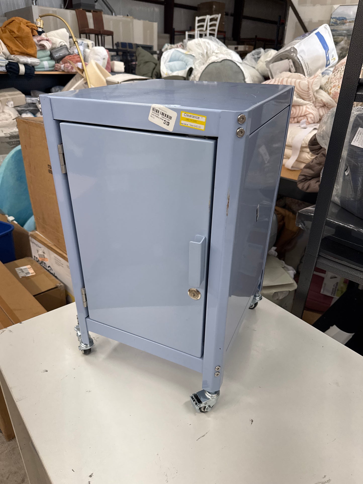 Metal Rolling Dorm Locker Cabinet Pink - Room Essentials Fully Assembled