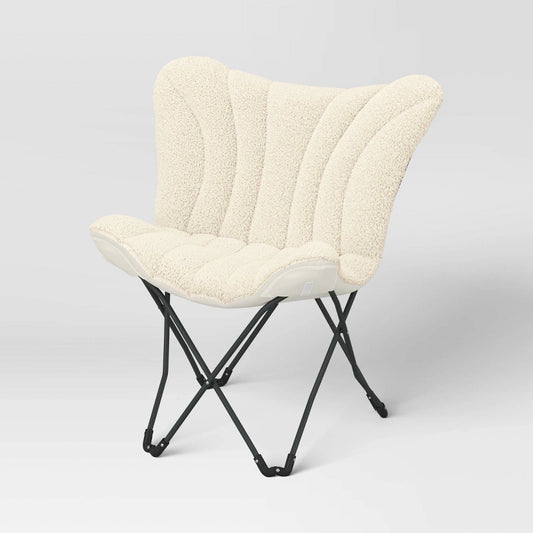 Butterfly Dorm Chair Faux Shearling Cream - Room Essentials