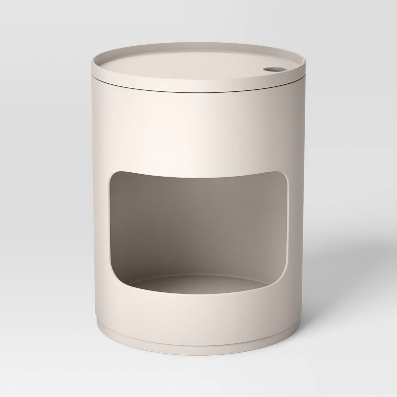 Stacking Dorm Side Table with Lid Cream - Room Essentials
