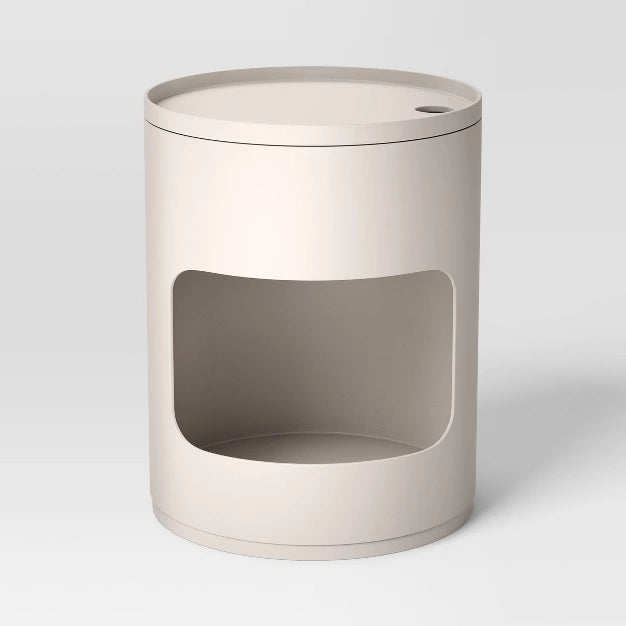 Stacking Dorm Side Table with Lid Cream - Room Essentials