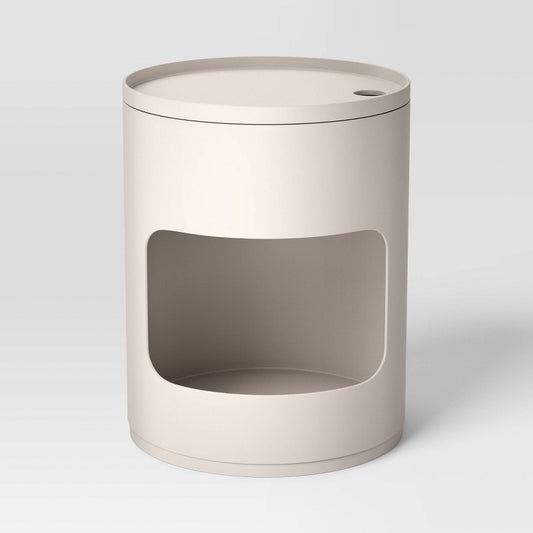 Stacking Side Table with Lid Cream - Room Essentials