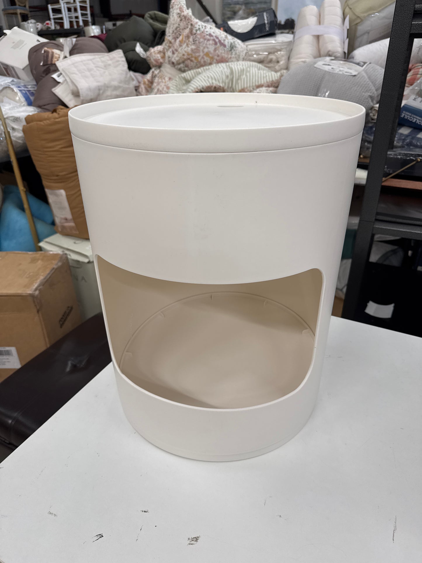 Stacking Dorm Side Table with Lid Cream - Room Essentials