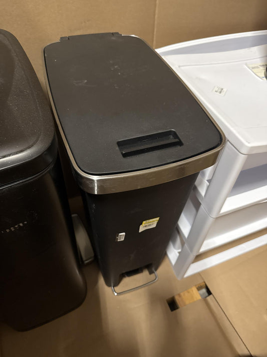 45L Slim Resin Step Trash Can with Stainless Band - Brightroom