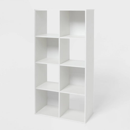 11" 8 Cube Book Shelf White - Brightroom