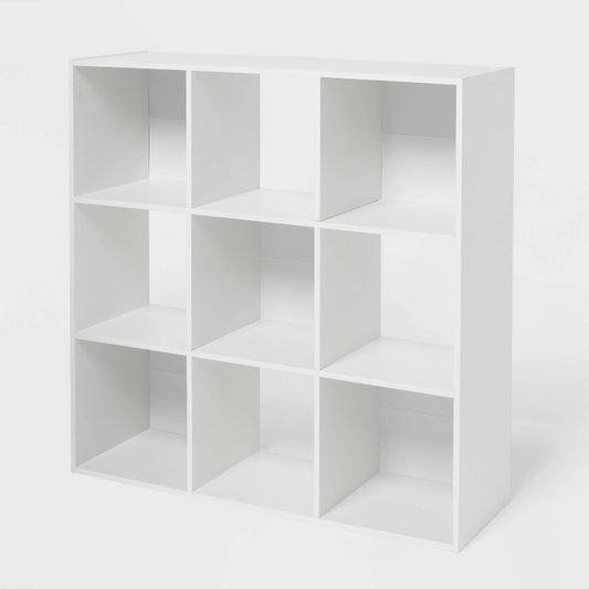 11" 9 Cube Book Shelf White - Brightroom