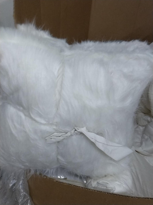 2pk Square Cotton Woven Stripe Throw Pillows Neutral/Ivory - Threshold