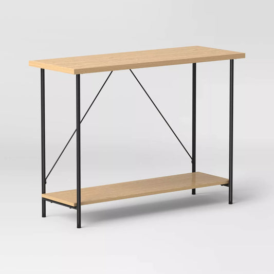 Wood and Metal Console Table Natural - Room Essentials