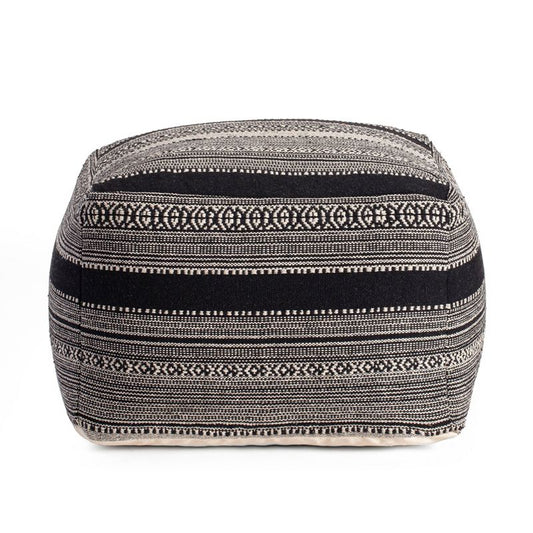 Wydown Pouf Black/Ivory - Anji Mountain