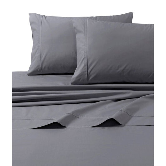 King 500 Thread Count Extra Deep Pocket Sateen Fitted Sheet Gray - Tribeca Living