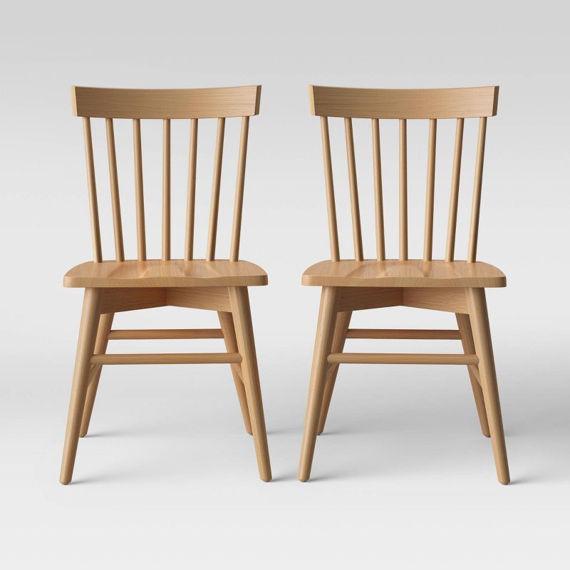 Set of 2 Windsor Dining Chair Natural - Threshold