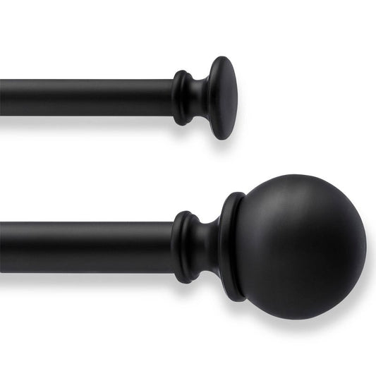 66"-120" Ball Double Curtain Rod Matte Black - Threshold™ : Target