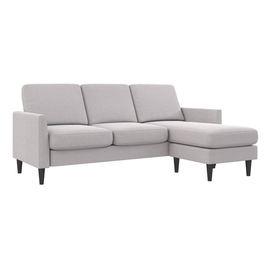 Winston Sectional Sofa Light Gray Linen - Mr. Kate: Upholstered Chaise Lounge, Transitional Style, Foam Cushions : Target