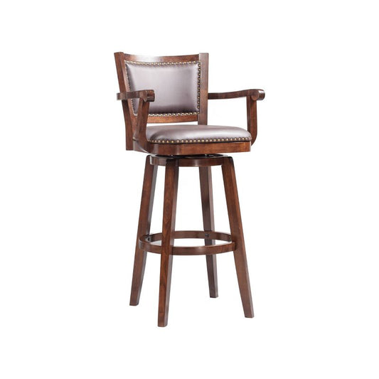 34" Extra Tall Broadmoor Swivel Barstool Cappuccino Brown - Boraam