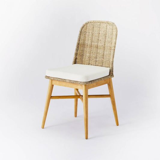 Juniper Woven Dining Chair With Cushion Natural - Threshold™ Designed With Studio Mcgee : Target