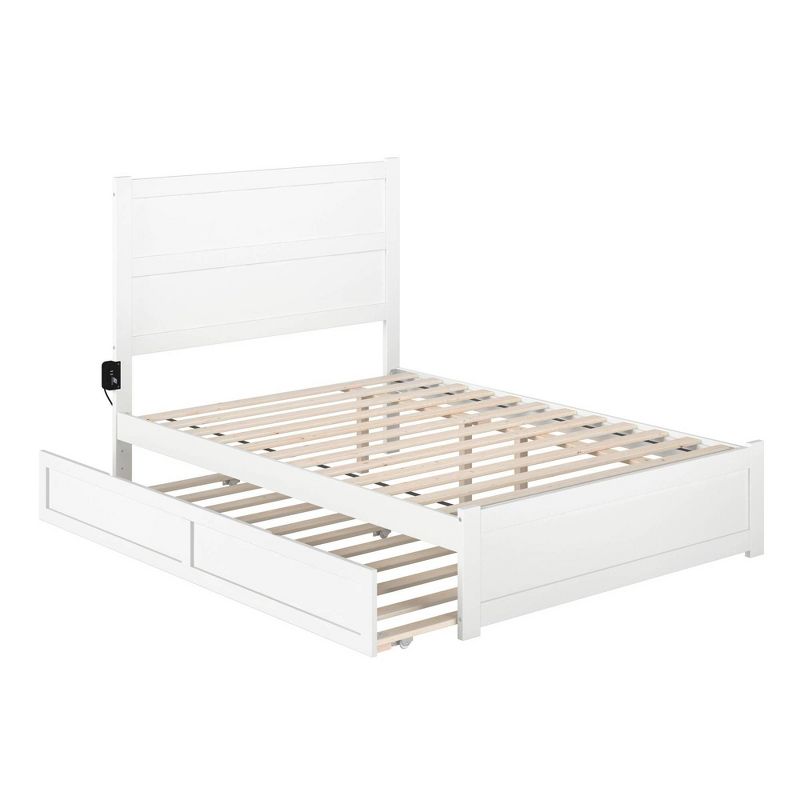 Full Noho Bed With Footboard & Twin Trundle White - Afi: Solid Hardwood, No Box Spring Required : Target