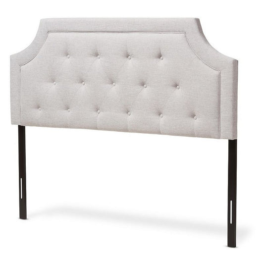King Mars Modern and Contemporary Fabric Headboard Gray - Baxton Studio