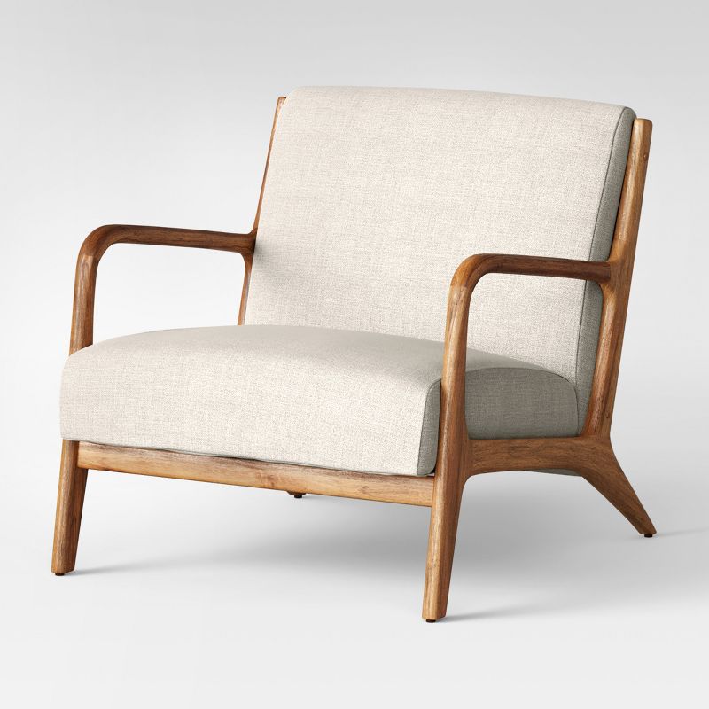 Esters Wood Armchair Husk - Threshold™: Upholstered Vintage-inspired, Comfortable Seating : Target