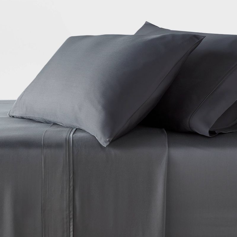 Full 320 Thread Count Cool TENCEL® Lyocell Sheet Set Gray - Threshold