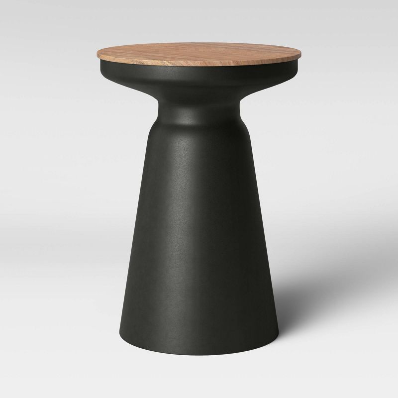 Gino Turned Drum Accent Table Black - Threshold™ : Target