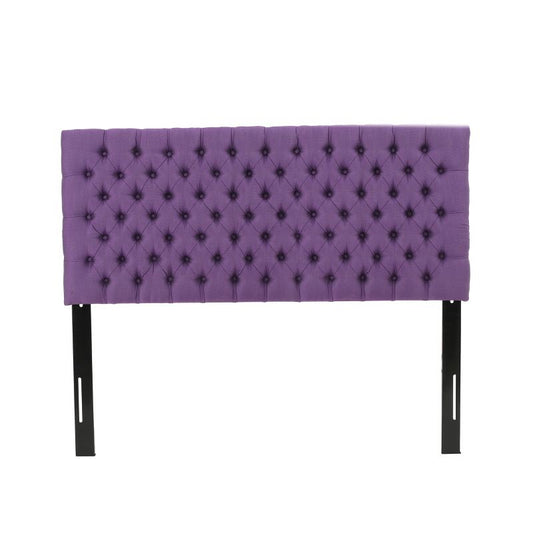 Queen/Full Jezebel Button Tufted Fabric Headboard Light Purple - Christopher Knight Home