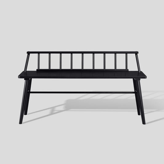 Transitional Low-back Spindle Entryway Bench Black - Saracina Home: Rubberwood Frame, Unupholstered, Seats 2 : Target