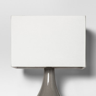 Rectangle Large Lamp Shade White - Threshold: Cotton Blend, Slip Uno Fitter, Modern Style