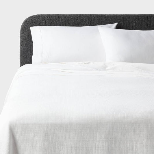 King Luxe Matelasse Coverlet White - Threshold